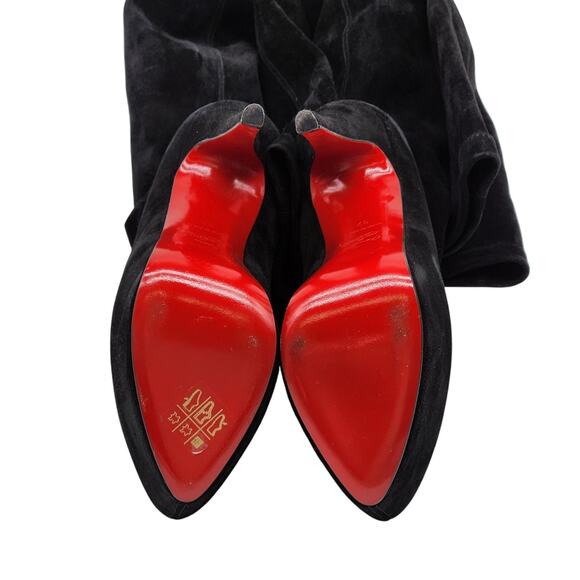 Christian Louboutin Gazolina Over the Knee Platform Suede Boots EU 37 US 7 - Picture 8 of 11